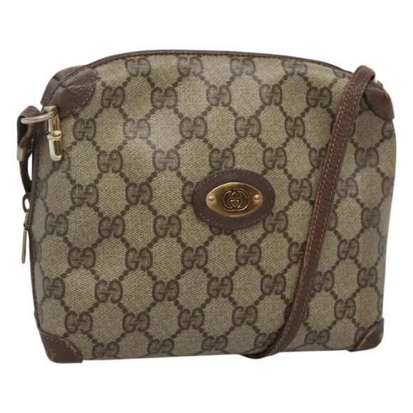 GUCCI GG Supreme Shoulder Bag PVC Leather Beige Gold 007 115 4916 Auth ep8663 - Picture 1 of 16
